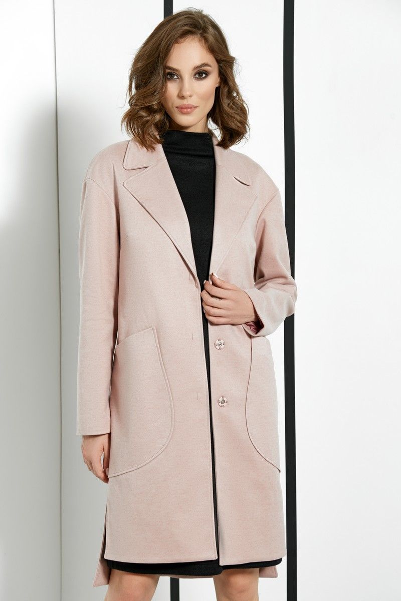 Женское пальто DiLiaFashion 0365 пудра