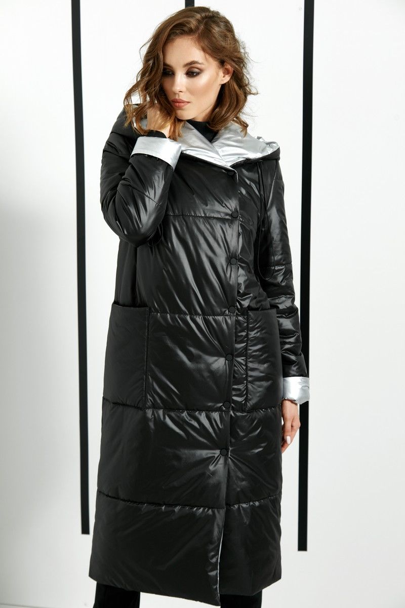 Женское пальто DiLiaFashion 0367 черный