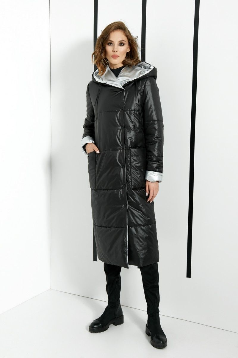 Женское пальто DiLiaFashion 0367 черный
