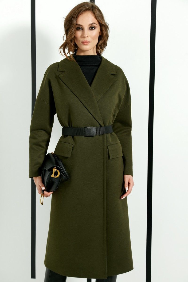 Женское пальто DiLiaFashion 0371 зеленый