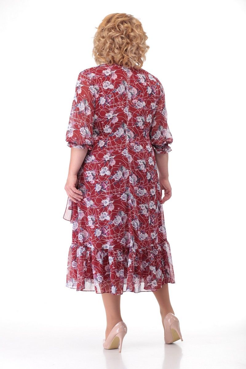 Платье Кэтисбел 1452 бордовые_тона