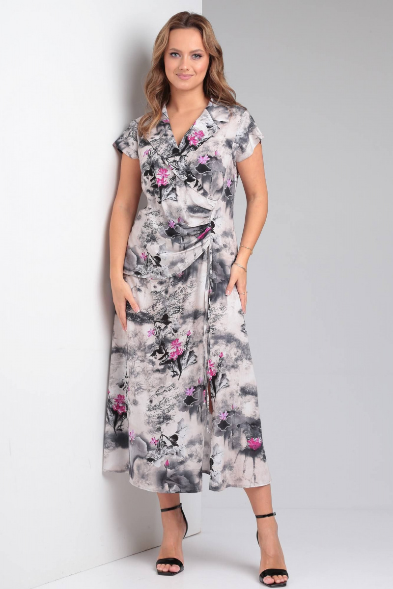 Платья Viola Style 01041-1 серый