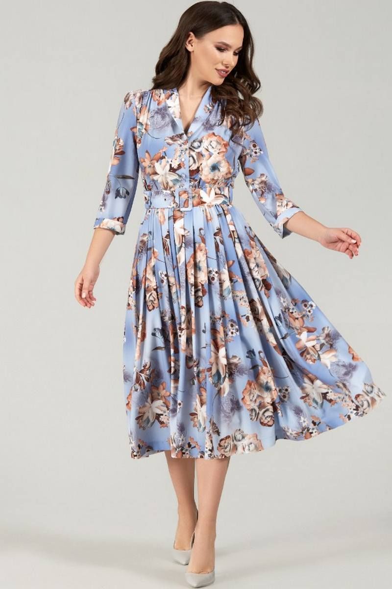 Платье Teffi Style L-1425 голубой