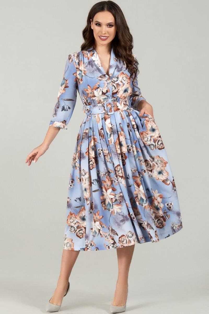 Платье Teffi Style L-1425 голубой