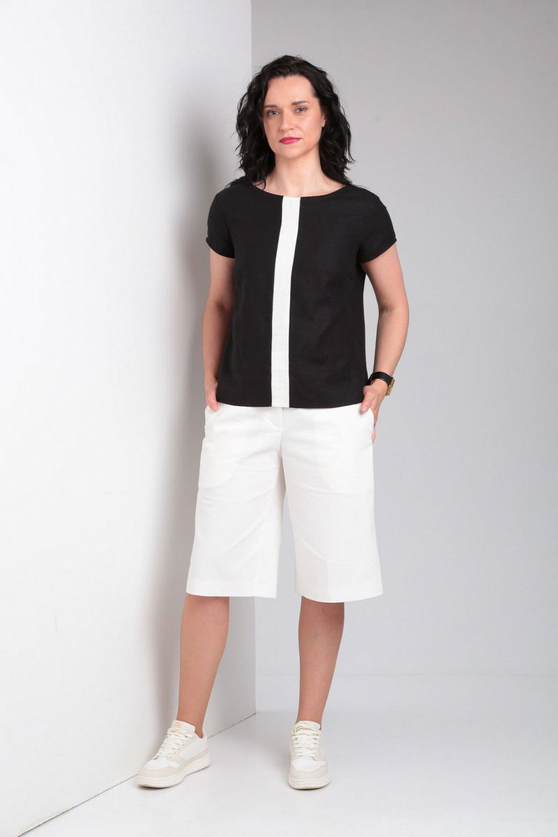 Женский комплект с шортами Ma Vie М649 белый,черный