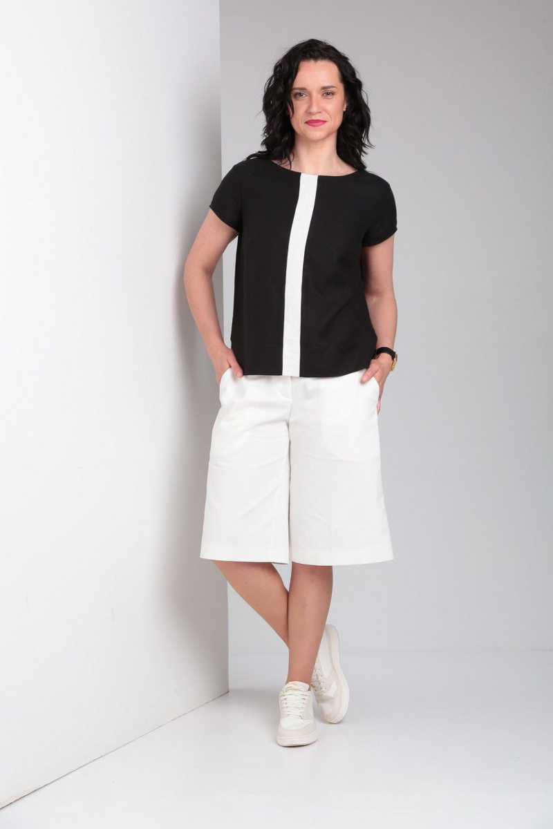 Женский комплект с шортами Ma Vie М649 белый,черный