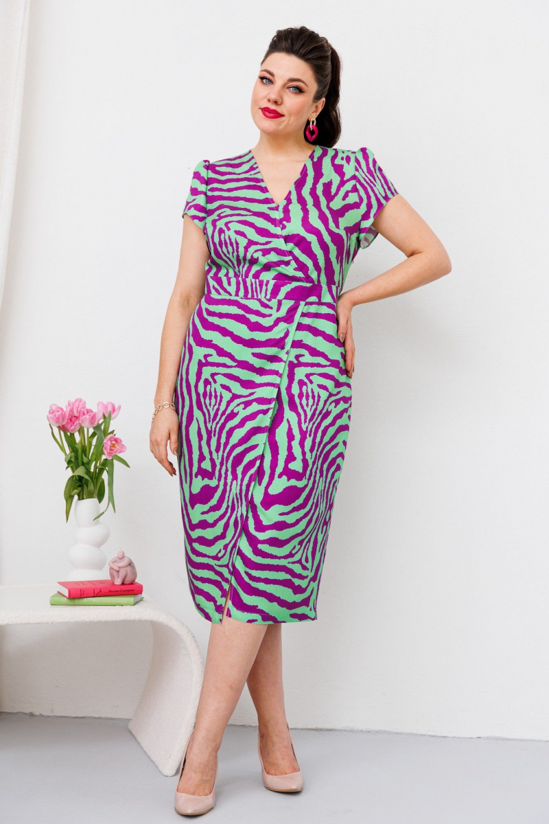 Платья Romanovich Style 1-2532 салат/фиолет