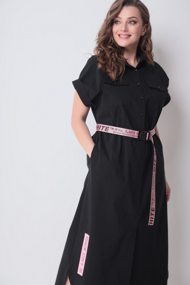 Платья Michel chic 993/2 черный,розовый