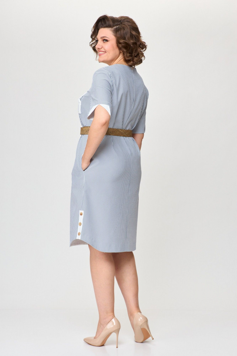 Платья Moda Versal П2393 бело-голубой
