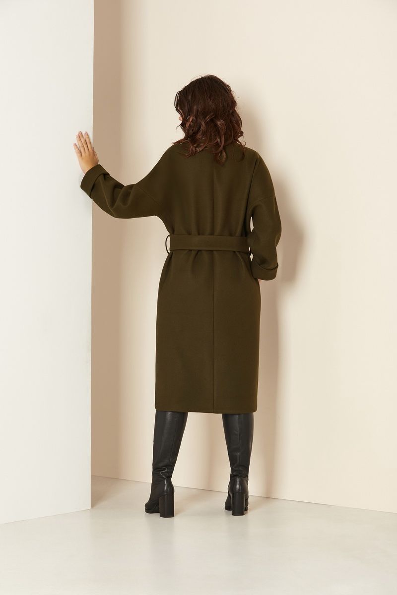 Женское пальто Andrea Style 00274 хаки