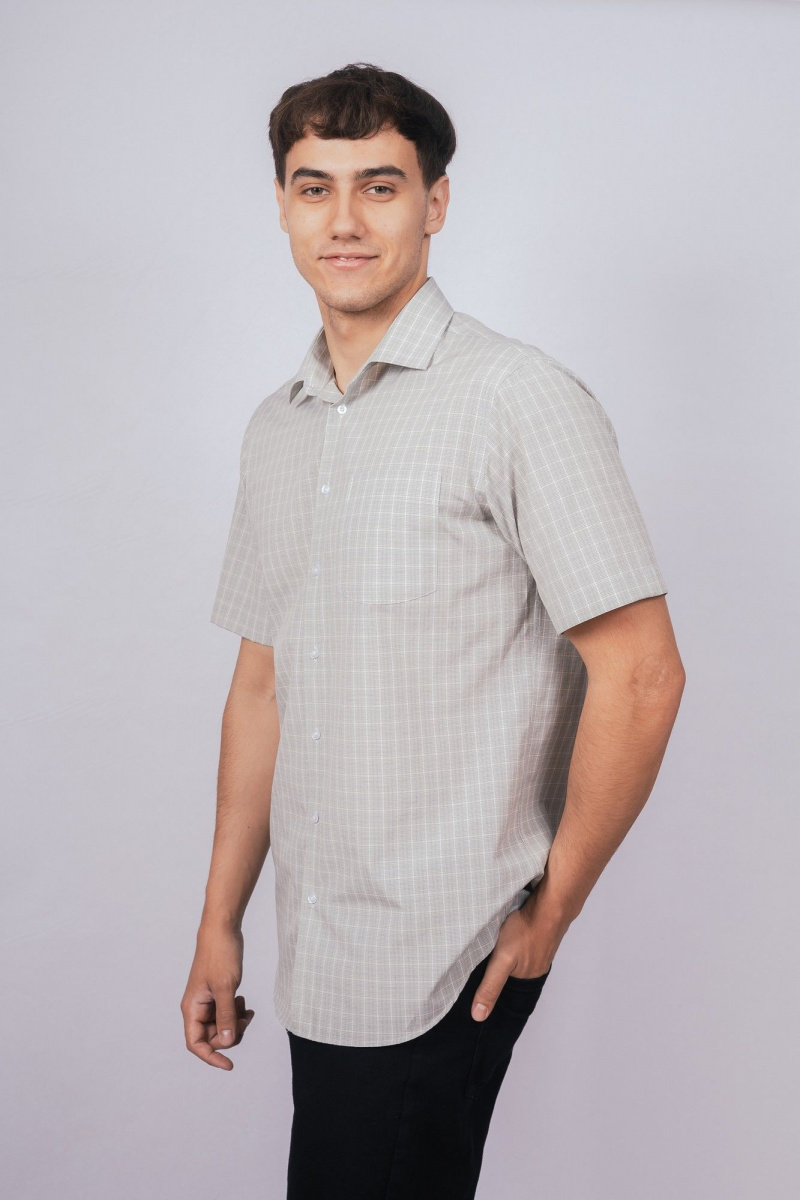 Рубашки с коротким рукавом Nadex 01-036522/404-24 зелено-бежевый