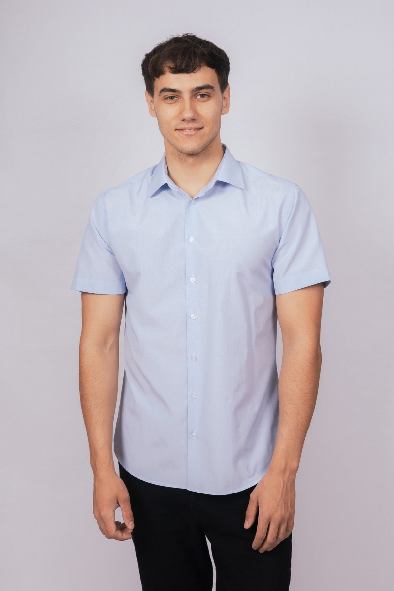 Рубашки с коротким рукавом Nadex 01-088721/304-24 бело-голубой