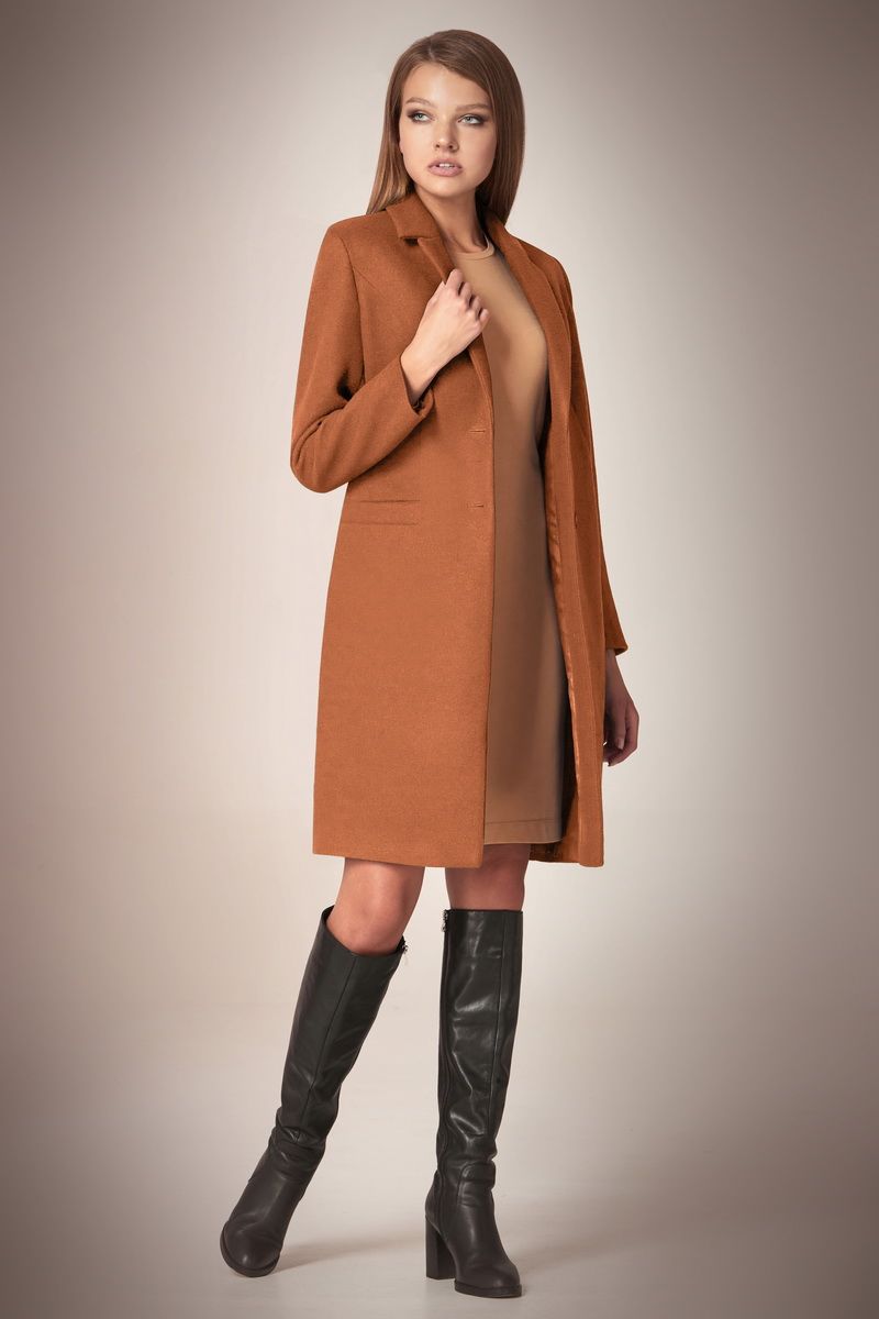 Женское пальто Andrea Fashion AF-56 карамель