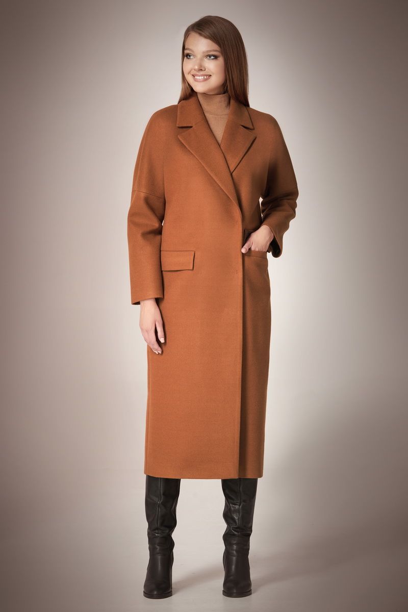 Женское пальто Andrea Fashion AF-58 карамель