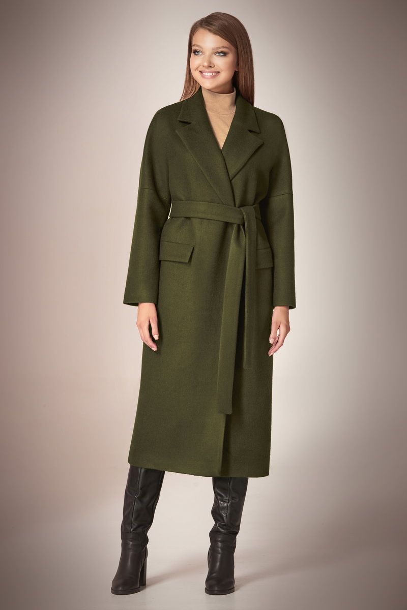 Женское пальто Andrea Fashion AF-58 хаки