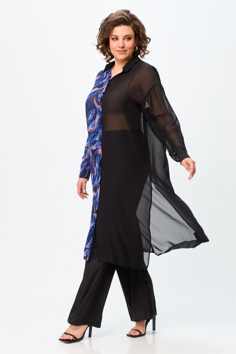 Рубашки Avenue Fashion 0315-2 черный+синий_дизайн