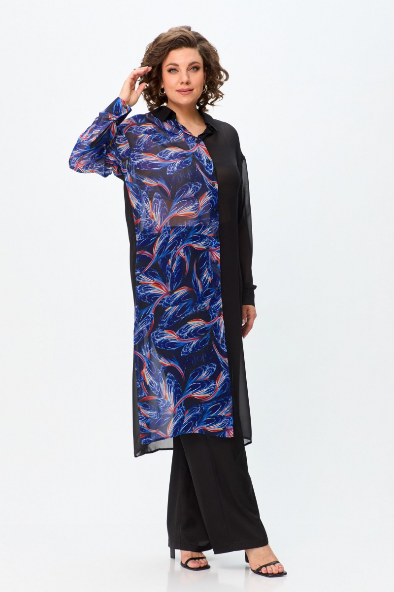 Рубашки Avenue Fashion 0315-2 черный+синий_дизайн