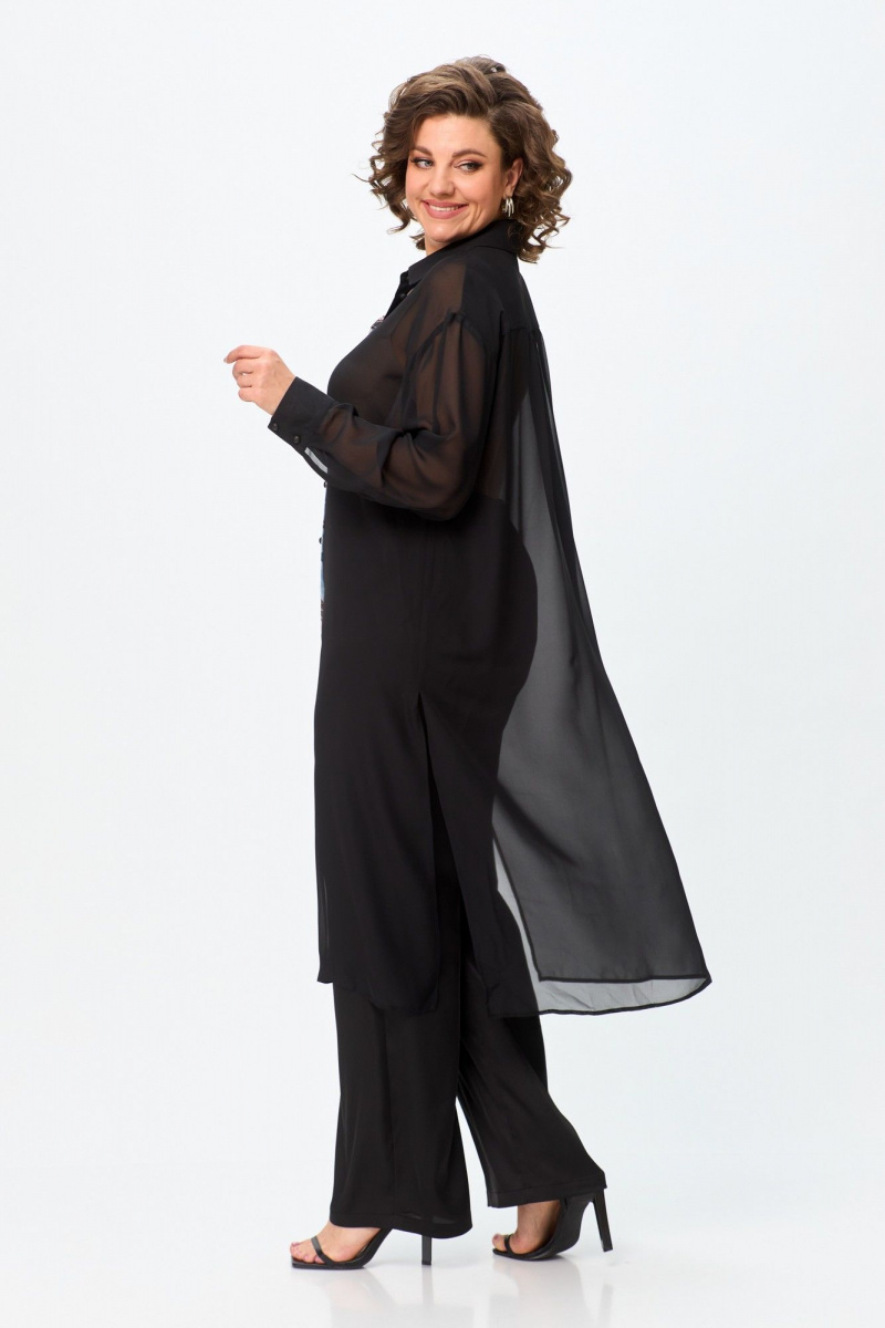 Рубашки Avenue Fashion 0315-2 черный+дизайн_перья