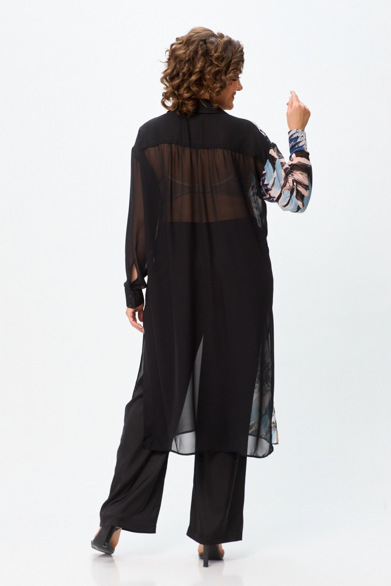 Рубашки Avenue Fashion 0315-2 черный+дизайн_перья