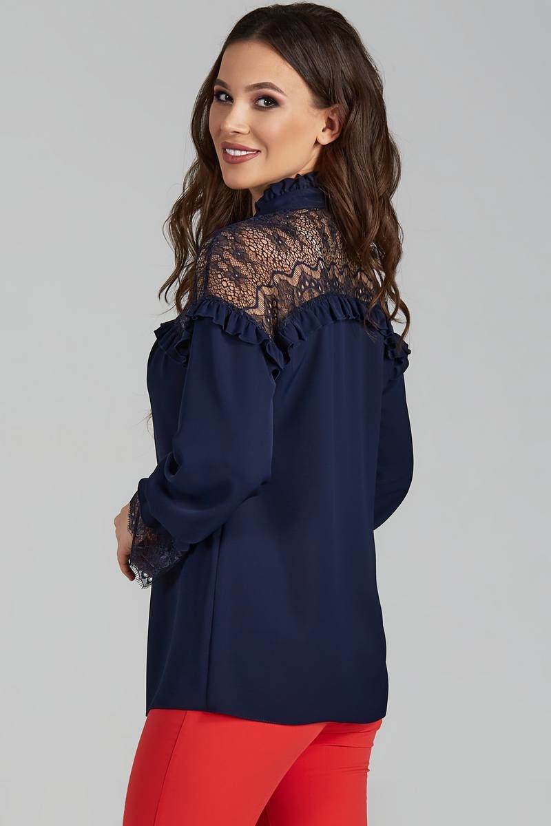 Блузы Teffi Style L-1473 синий