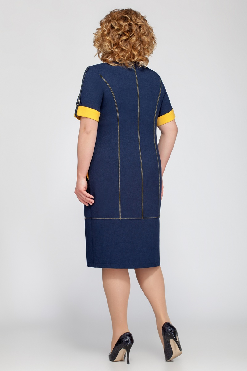 Платье Tellura-L 1201.1 лето_синий+желтый