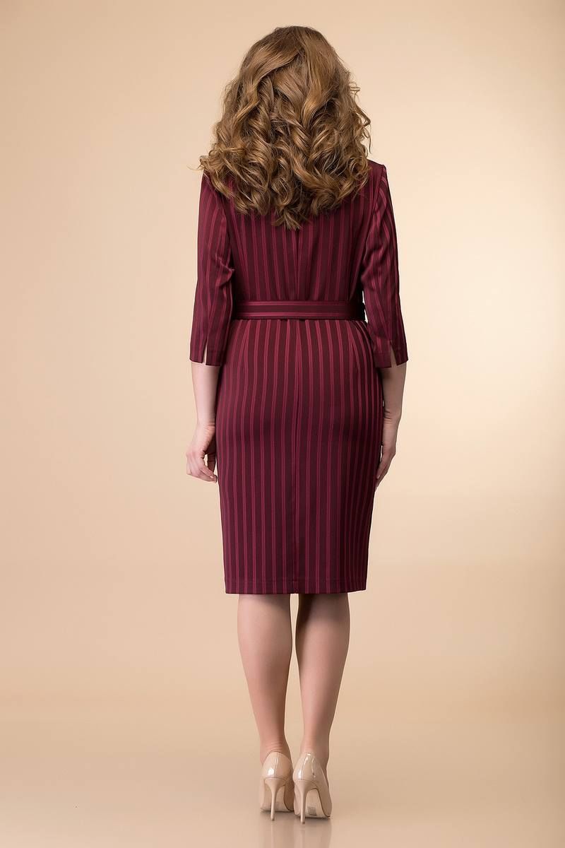 Платье Romanovich Style 1-2013 бордовый/полоска