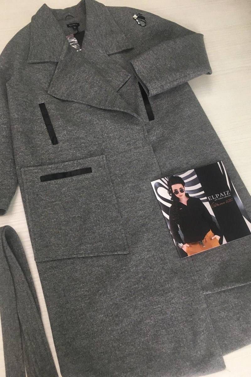Женское пальто ElPaiz 555 темно-серый