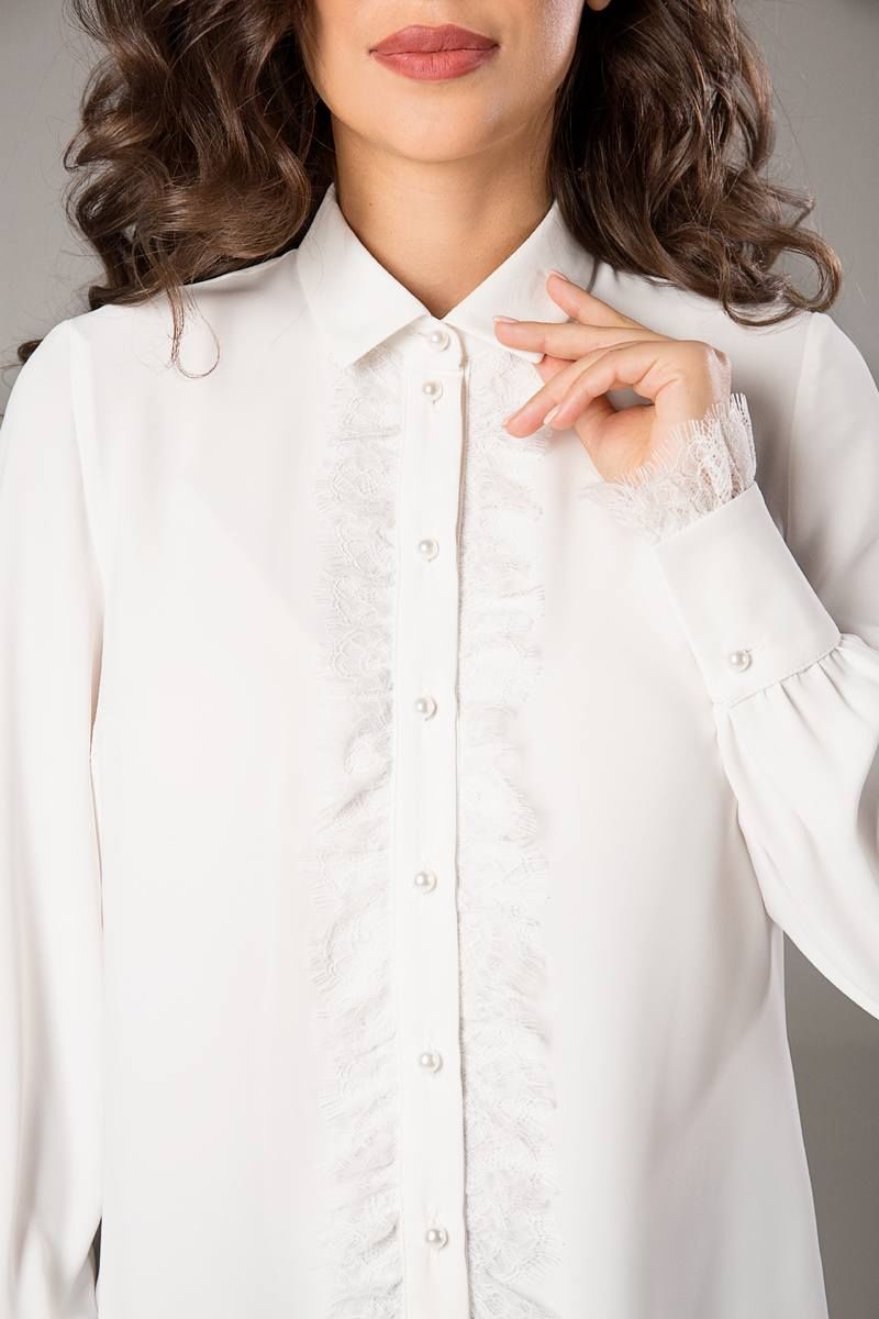Блузы Teffi Style L-1472 молочный