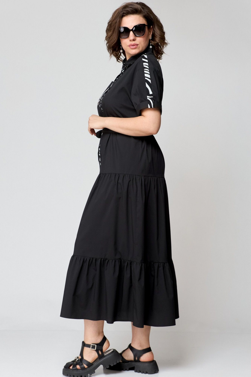 Платья EVA GRANT 7200 черный+зебра