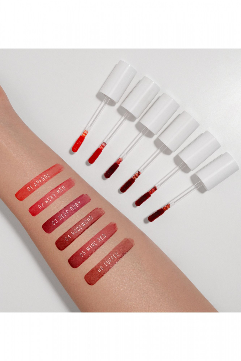 Блески и тинты LUXVISAGE LIP_TINT_AQUA_GEL_hyaluron_complex 05 винный красный (wine red)