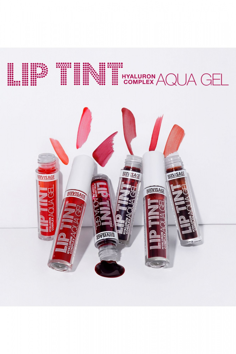 Блески и тинты LUXVISAGE LIP_TINT_AQUA_GEL_hyaluron_complex 05 винный красный (wine red)