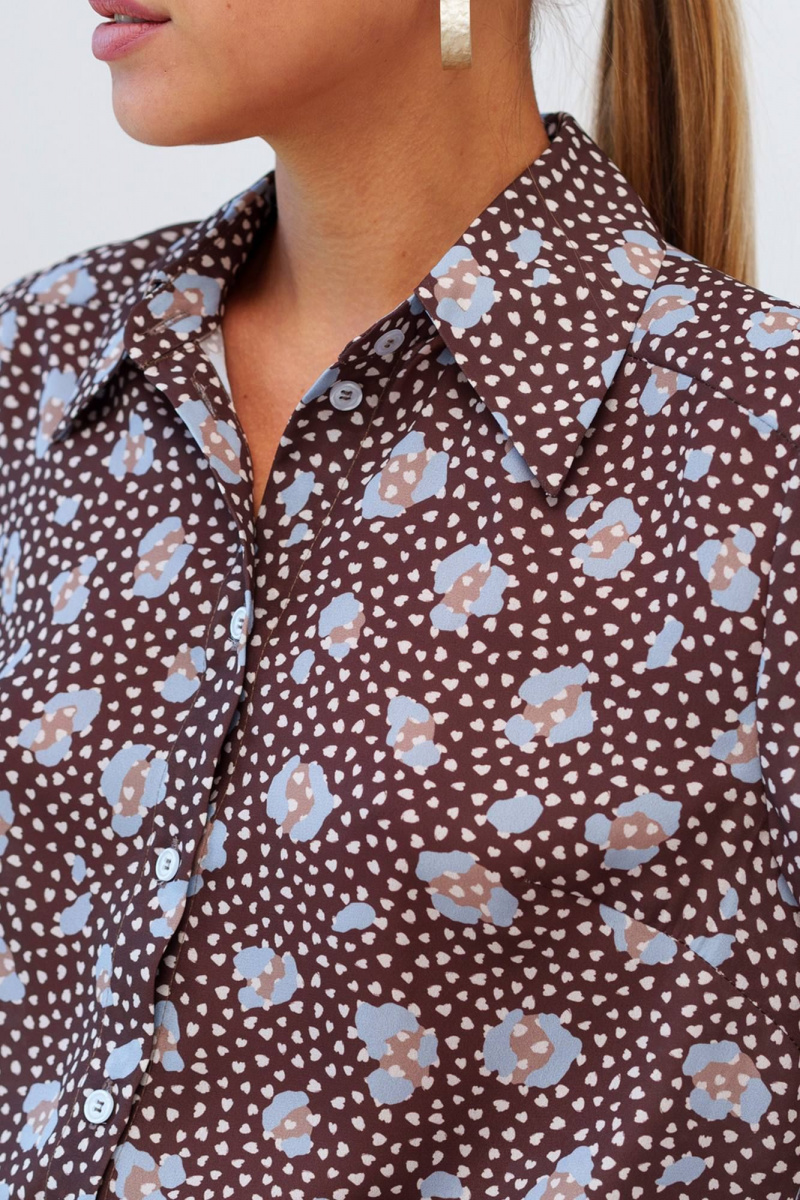 Рубашки Ivera 5105 коричневый, голубой