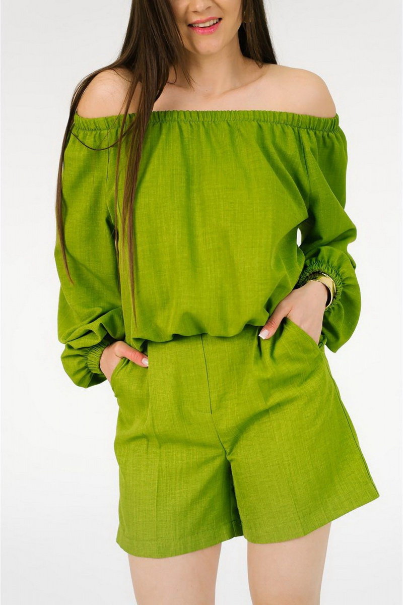 Блузы MONA STYLE FASHION&DESIGN 23038 зеленый