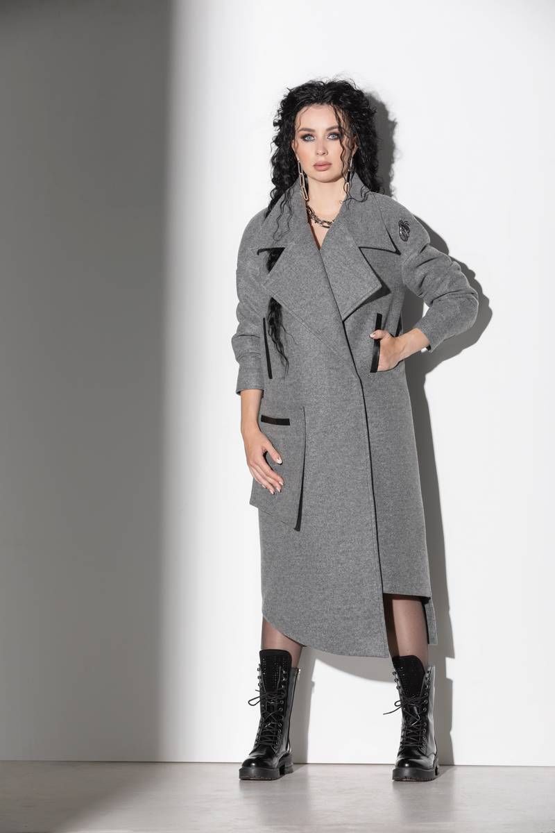 Женское пальто ElPaiz 555 темно-серый