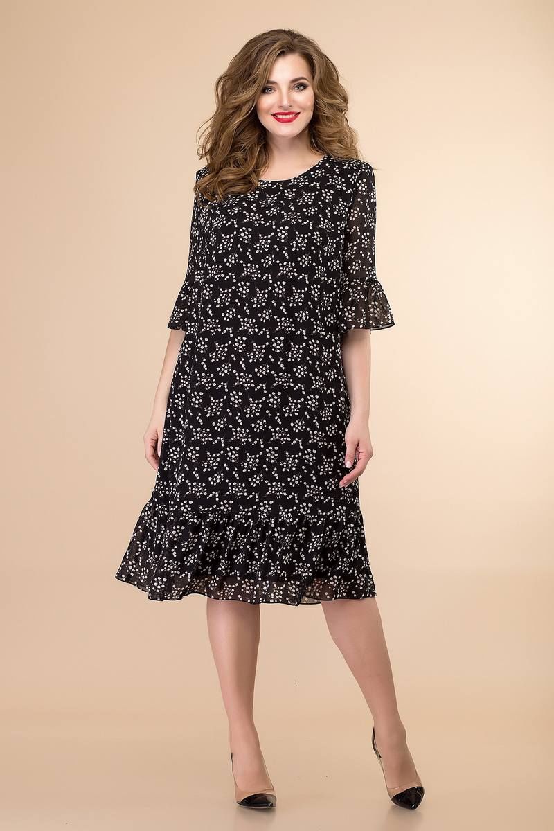 Платье Romanovich Style 1-2048 черный/белый