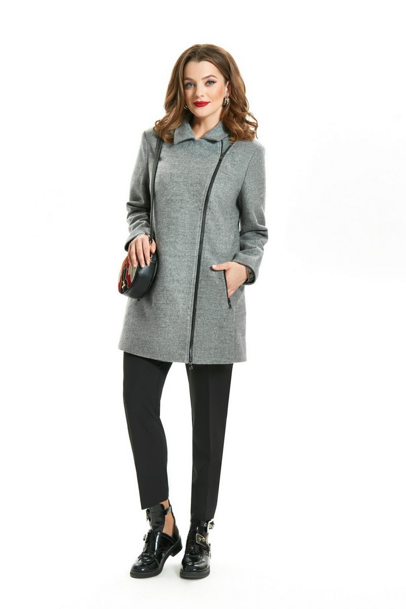Женское пальто TEZA 1565 серый