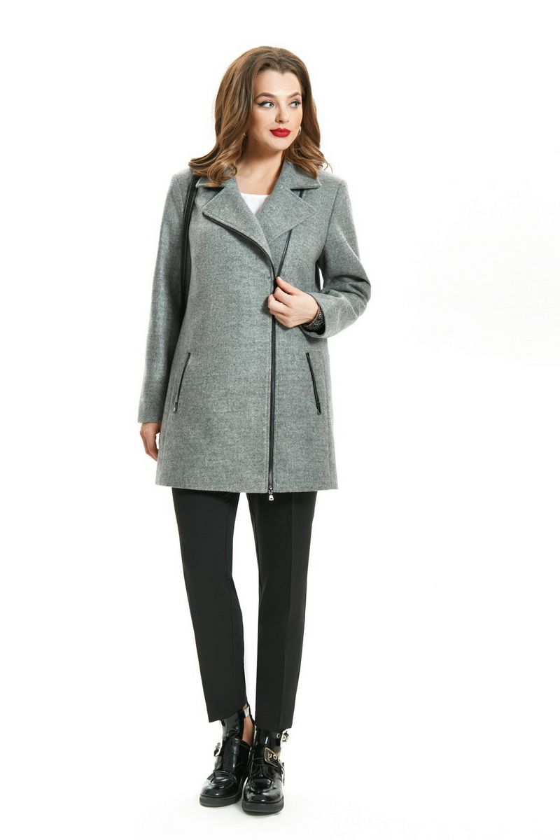 Женское пальто TEZA 1565 серый