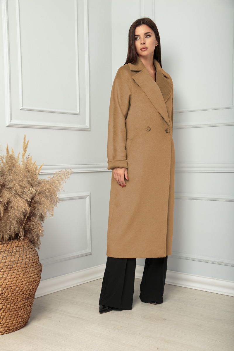 Женское пальто SandyNa 13814 песочно-коричневый