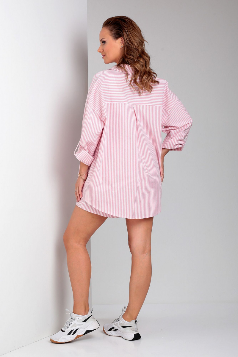 Женский комплект с шортами Liona Style 899 розовая_полоска