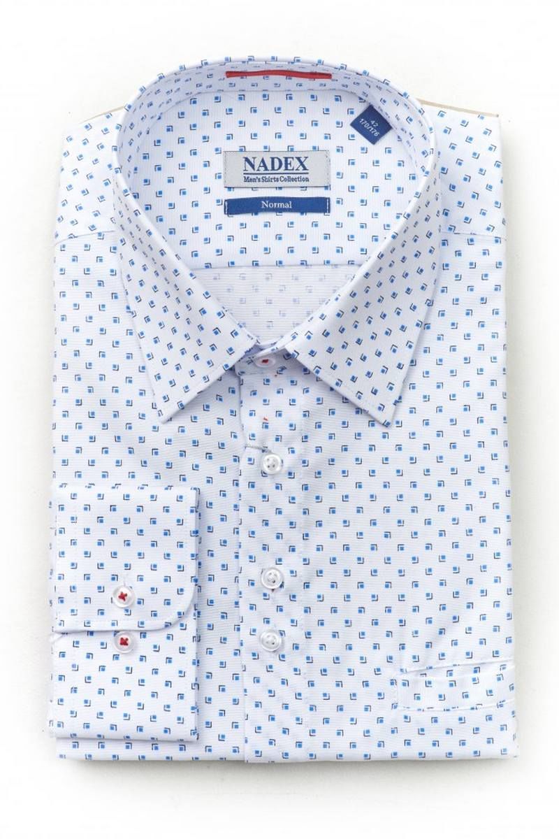 Рубашки с длинным рукавом Nadex 292025И_170 бело-голубой
