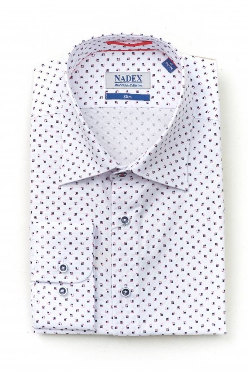 Рубашки с длинным рукавом Nadex 311015И_182 бело-синий