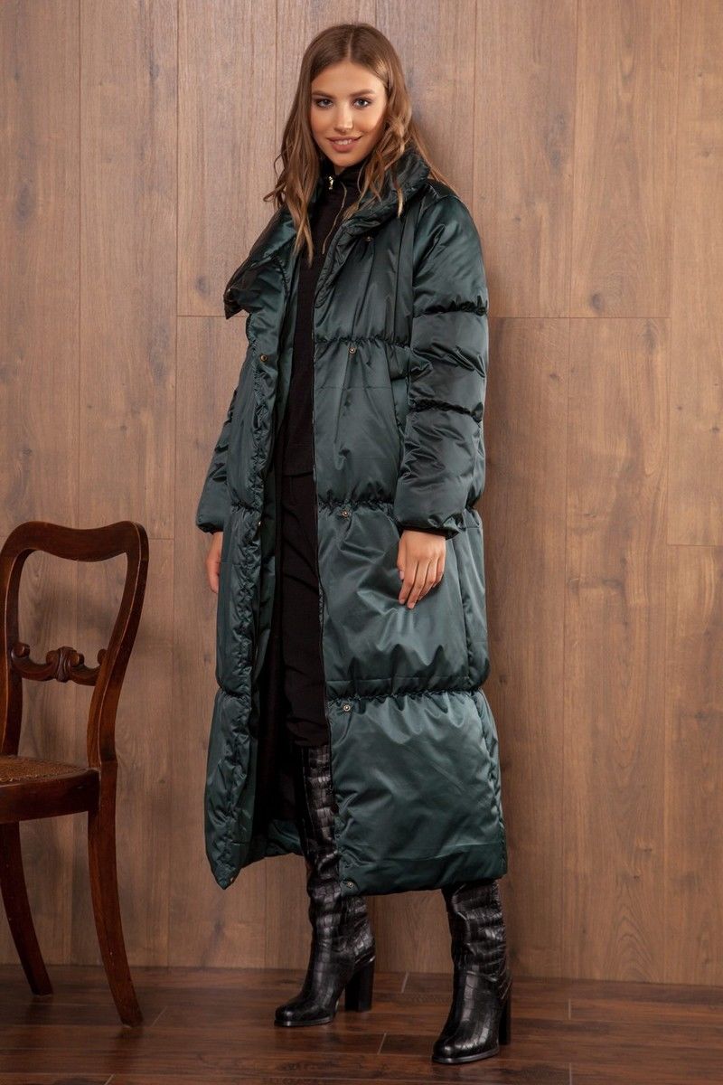 Женское пальто Nova Line 10064 изумруд