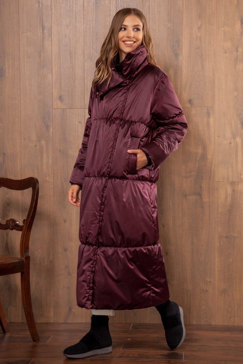 Женское пальто Nova Line 10064 марсала