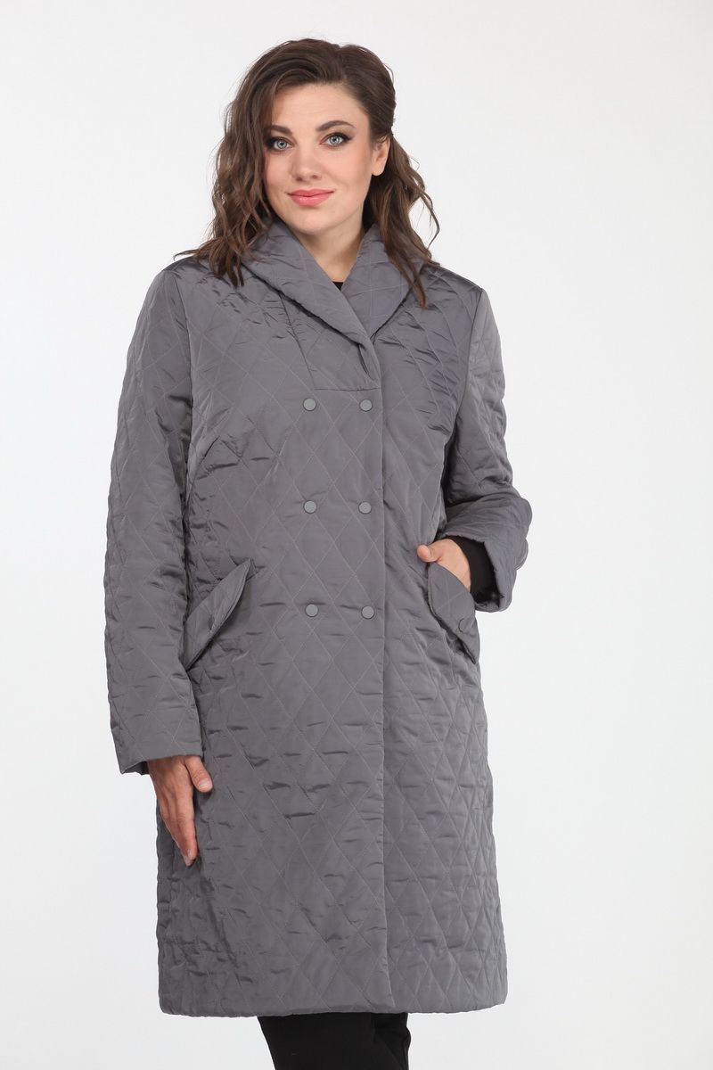 Женское пальто ELLETTO 3437 серый