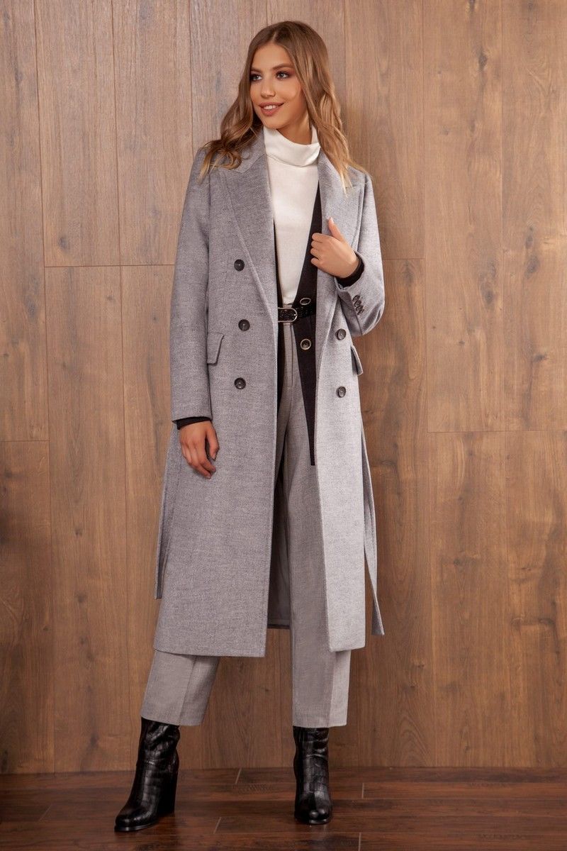 Женское пальто Nova Line 10105 серый