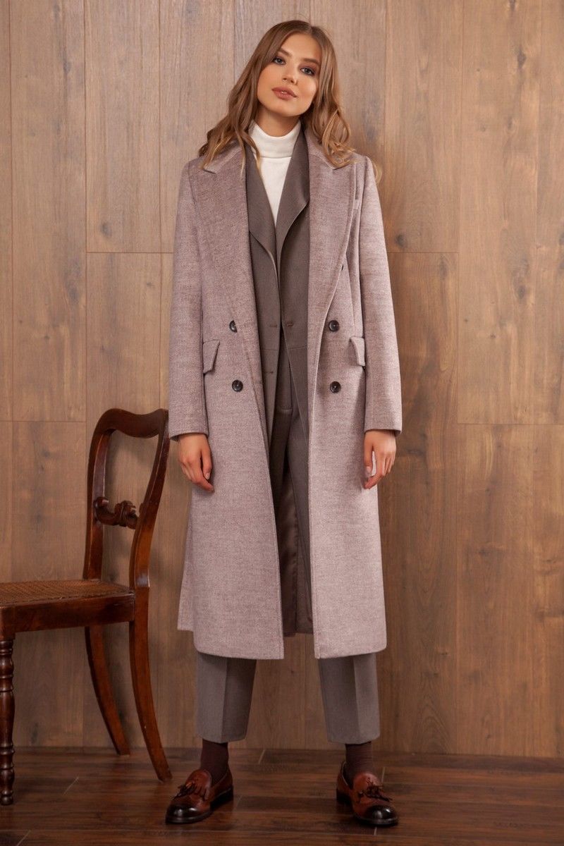 Женское пальто Nova Line 10105 капучино