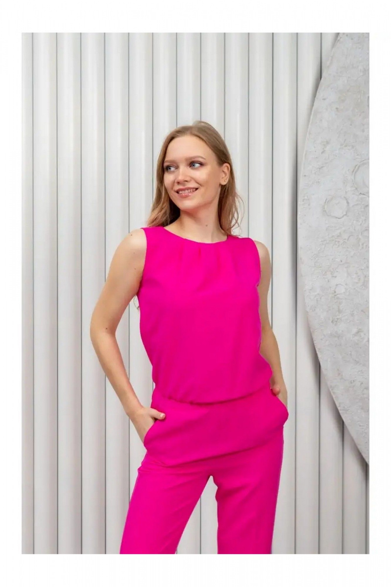 Женский комбинезон MONA STYLE FASHION&DESIGN 17248 малиновый
