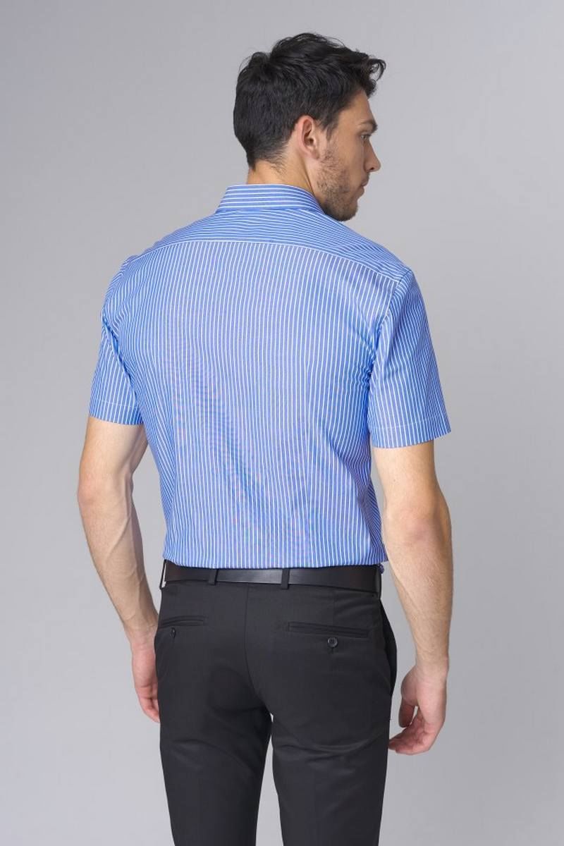 Рубашки с коротким рукавом Nadex 363013И_170 сине-белый