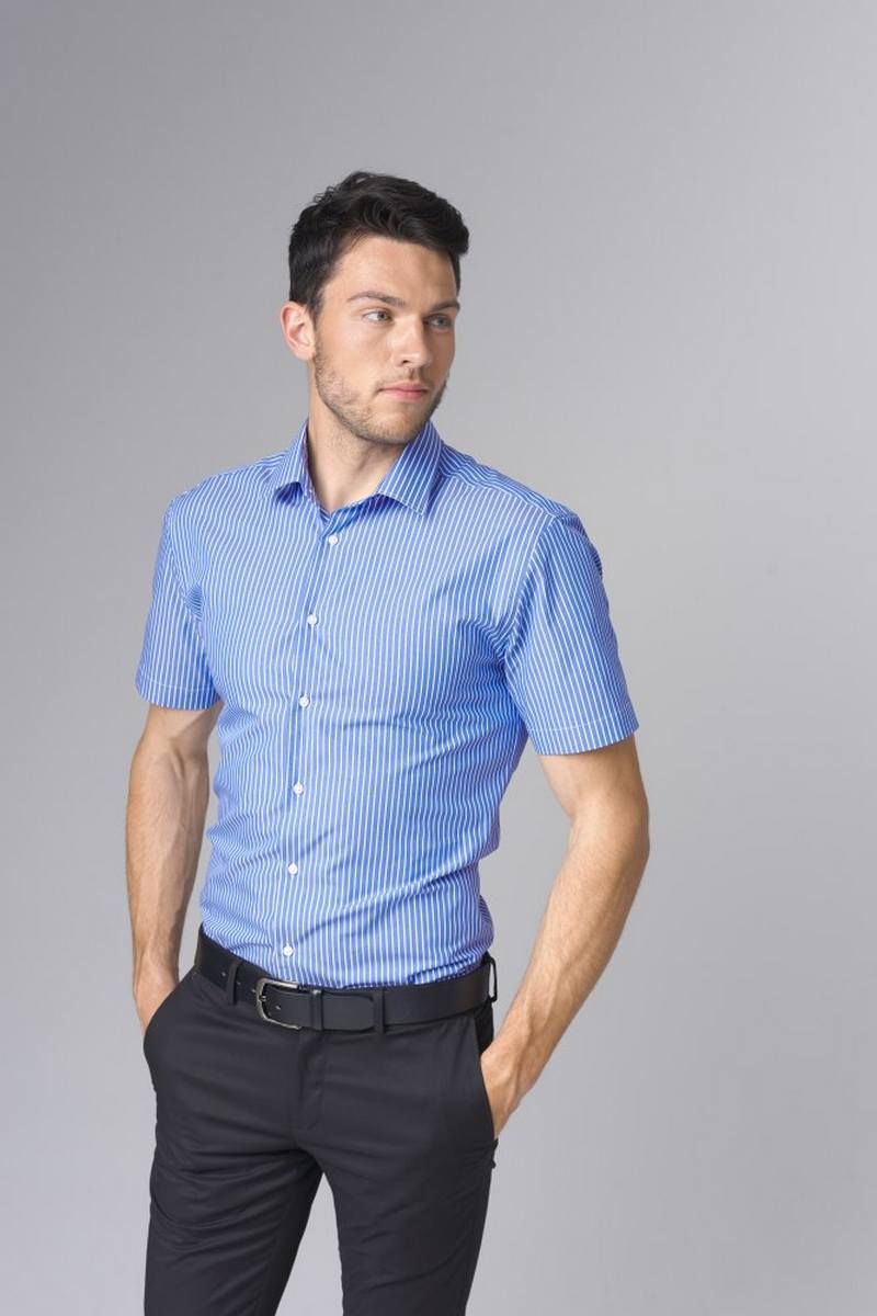 Рубашки с коротким рукавом Nadex 363013И_170 сине-белый