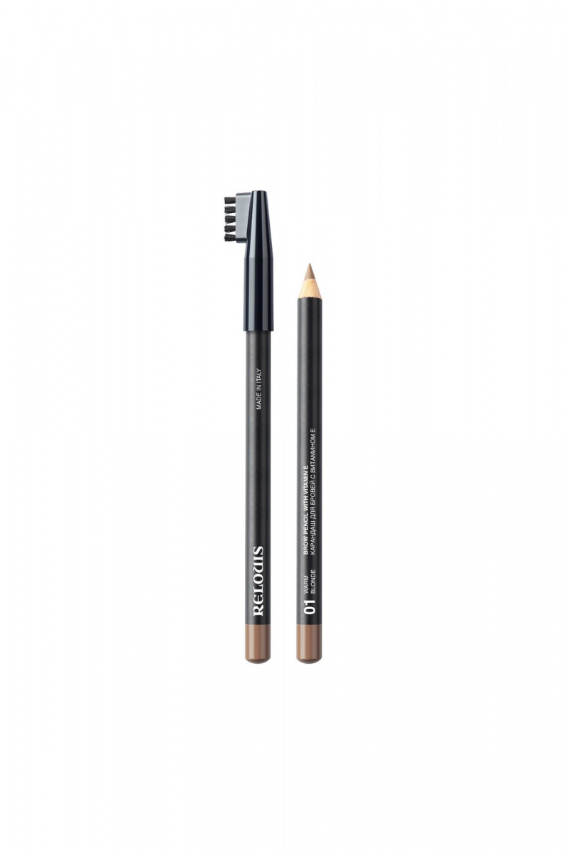 Карандаши для бровей Relouis BROW_PENCIL_WITH_VITAMIN_E тон:01 warm blonde